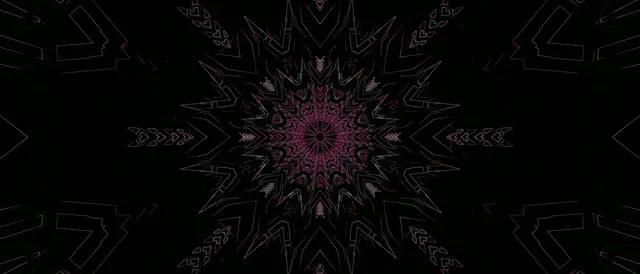 Neon Tunnel Magenta Kaleidoscope Burst VJ Loop 21:9 Ultrawide 60fps Screensaver