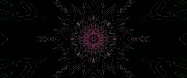 Neon Tunnel Magenta Kaleidoscope Burst VJ Loop 2.39:1 Cinemascope 60fps Screensaver