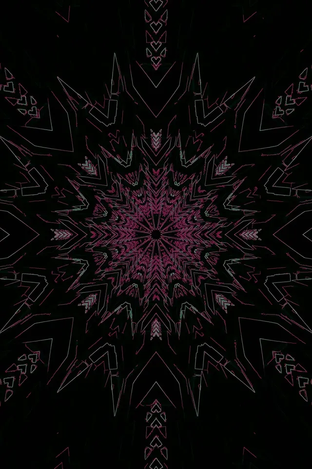 Túnel de Neón Explosión Estrella Fractal 2:3 Foto Retrato 60fps Salvapantallas VJ Loop