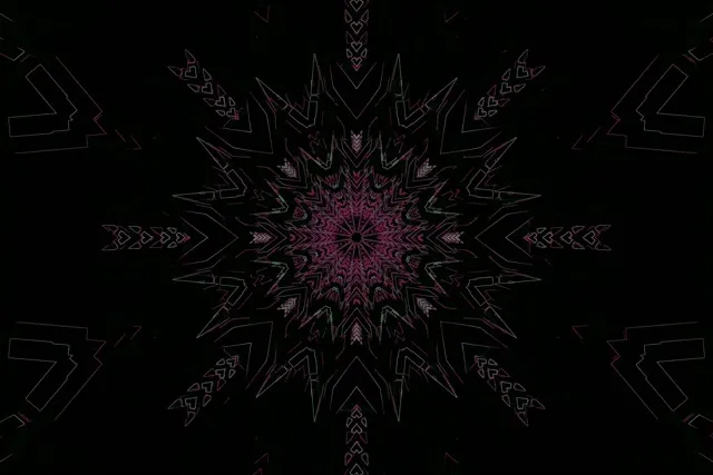 Neonski Predor Fraktalna Zvezda Izbruh 3:2 surface 60fps Ohranjevalnik Vj Loop