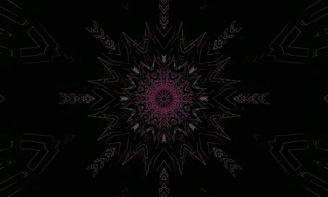 네온 터널 다크 마젠타 만화경 별 VJLoops 5:3 Wide 60fps 화면보호기
