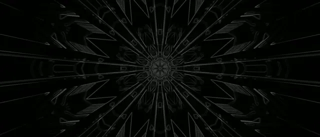 Neon Tunnel Dark Fractal Kaleidoscope Burst VJ Loop 21:9 Ultrawide 60fps Screensaver