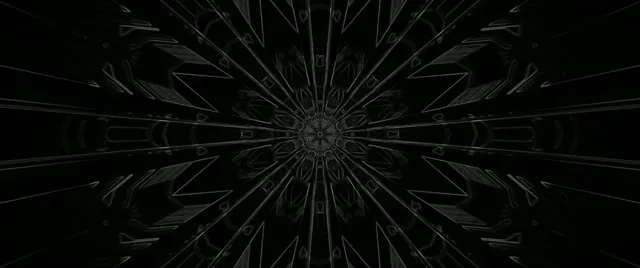 Neon Tunnel Dark Mandala Burst Screensaver 2.39:1 Cinemascope 60fps Vj Loop
