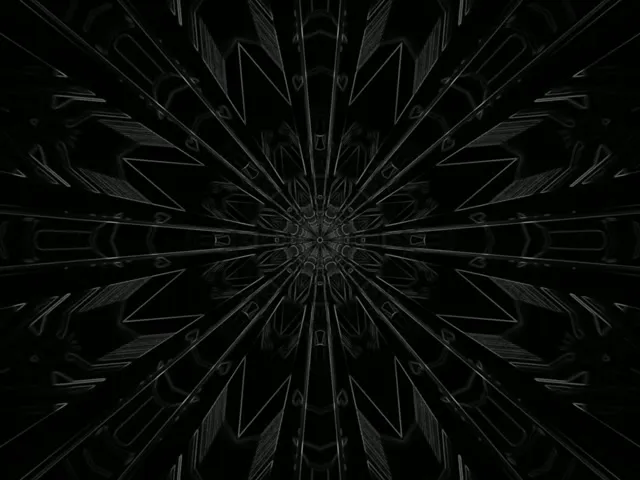 Neon Tunnel Temni Radialni Koničasti Mandala Vj Loop 4:3 Klasični 60fps Ohranjevalnik zaslona