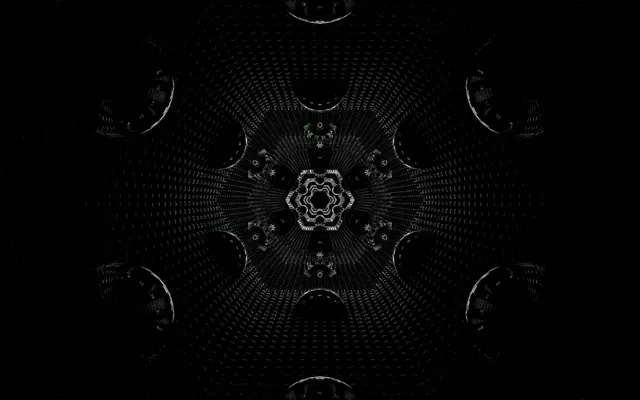 Neon Tunnel Fraktal Hex Hvirvel Vj Loop 16:10 Macbook 60fps Pauseskærm