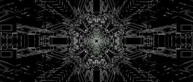 Neon Tunnel Fractal Kaleidoscope Burst VJ Loop 21:9 Ultrawide 60fps Screensaver