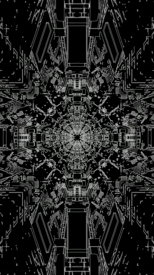 Neon Tunnel Fractal Kaleidoscope Vj Loop 9:16 Reels 60fps Screensaver