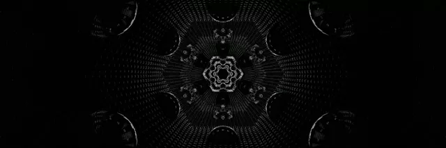 Neon Tunnel Fraktal Sekskantet VJ Loop 3:1 Triple Wide 60fps Pauseskærm