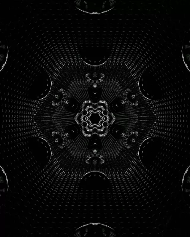 Neonowy Tunel Fraktalny Sześciokąt VJ Loop 4:5 Instagram 60fps Wygaszacz