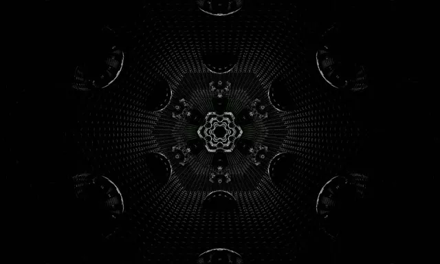 Túnel de Neón Escuro Fractal Caleidoscopio 5:3 wide 60fps Protector de Pantalla Vj Loop