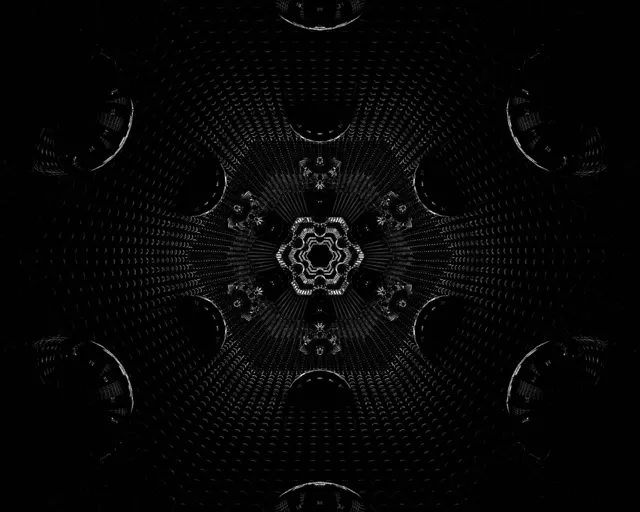 Neonowy Tunel Fraktalna Sześciokątna Siatka VJ Loop 5:4 Industrial 60fps Wygaszacz