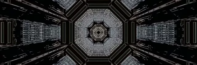 ダークオクタゴンネオントンネル 3:1 トリプルワイド 60fps スクリーンセーバー PC ラップトップ VJLoops