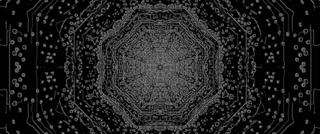 Túnel Neon Octógono Escuro 60fps 2.39:1 Cinemascope Screensaver VJ Loop PC