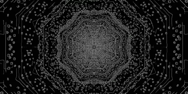 Dark Octagon Neon Tunnel Screensaver 2:1 Univisium 60fps Vj Loop screensaver pc