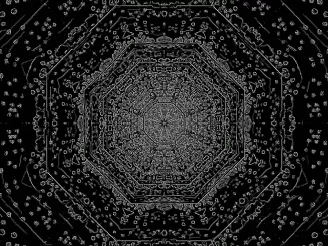 მუქი რვაკუთხა ნეონის ტუნელი Screensaver 4:3 კლასიკური 60fps VJ Loop