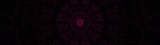 كاليدوسكوب ماندالا بنفسجي مظلم VJLoops - خلفية حركة هندسية مجردة