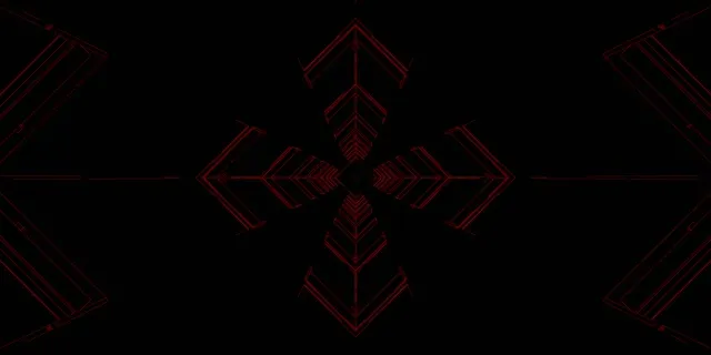 Red Arrow Cross Neon Tunnel VJ Loop 2:1 Univisium 60fps Προστάσιας Οθόνης