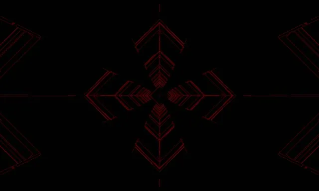 نفق نيون أحمر متماثل السهم VJLoops 5:3 عريض 60fps شاشة توقف