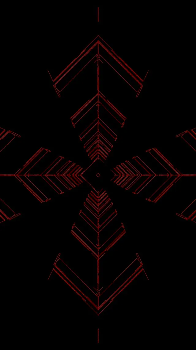 레드 어두운 크로스 화살표 네온 터널 VJ Loop 9:16 릴스 60fps 스크린세이버