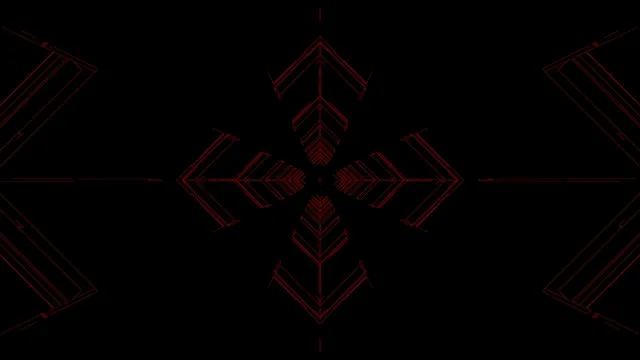 Tunnel Géométrique Rouge Foncé Économiseur d'écran 4K UHD 60fps Fond d'écran Animé