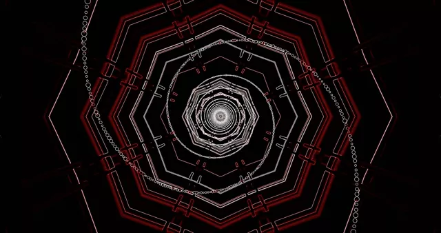 暗紅六角隧道螢幕保護程式 4K UHD 60fps 動態桌布