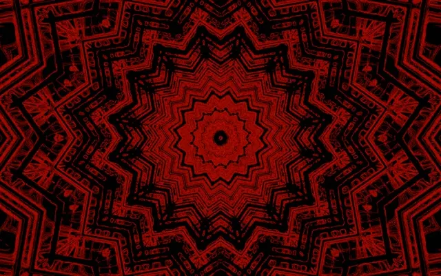 Red Star Kaleidoscope Neon Tunnel Vj Loop 16:10 Macbook 60fps Screensaver