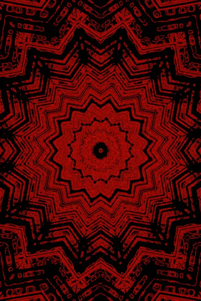 Gorri Izar Kaleidoskopia Neon Tunel VJ Loop 2:3 Photo Portrait 60fps Pantaila-babeslea