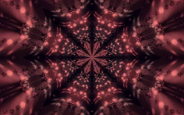 Neon Tunnel Fractal Kaleidoscope Bloom VJ Loop 16:10 MacBook 60fps Screensaver