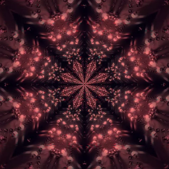 Vj loop Neon Tunnel Dark Kaleidoscope Burst 1:1 Square 60fps Screensaver