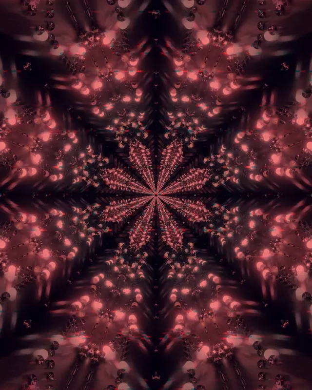 Neon Tunnel Fractal Kaleidoscope Burst Vj Loop 4:5 Instagram 60fps Screensaver