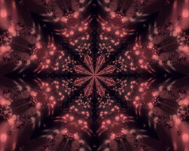 Túnel de Neó Floració de Caleidoscopi Fractal VJ Loop 5:4 Industrial 60fps Protector de Pantalla