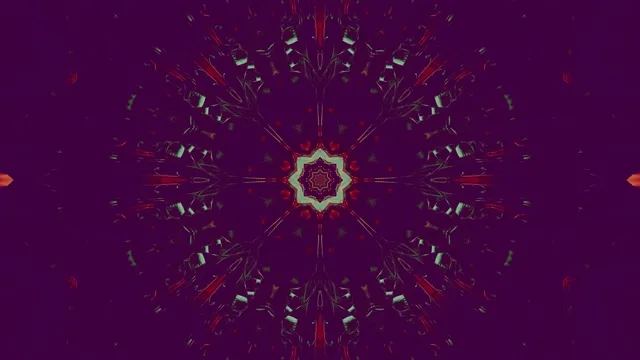 Túnel de Neó Mandala Vermell Fosc 4k UHD 60fps estalviapantalles fons de pantalla dinàmic