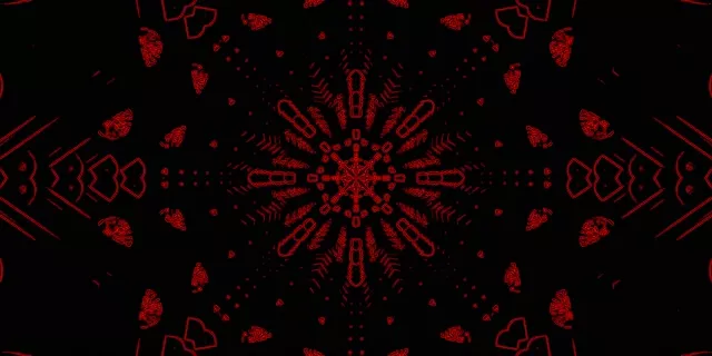 Červený Neonový Tunel Kaleidoskop Výbuch VJ Loop 2:1 Univisium 60fps Spořič