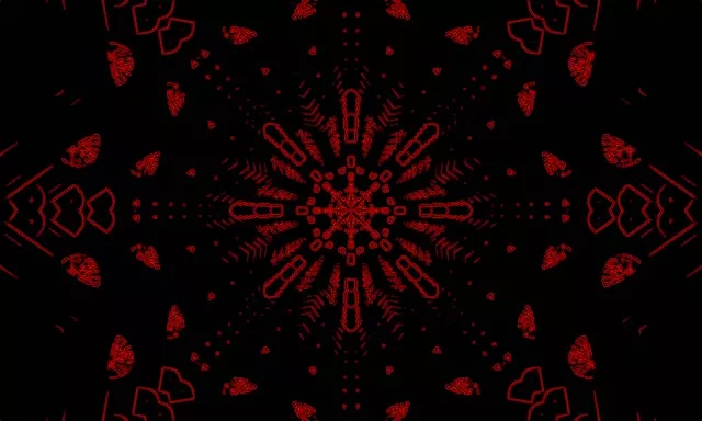 كاليدوسكوب فراكتال أحمر نفق النيون VJ Loop 5:3 عريض 60fps شاشة توقف