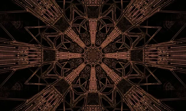 Neonový Tunel Fraktál Kaleidoskop Výbuch VJ Loop 5:3 Wide 60fps Spořič obrazovky