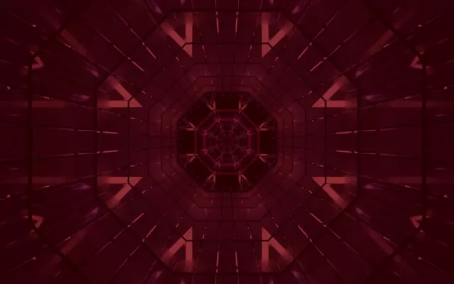 Temno Rdeči Neon Tunel Ohranjevalnik Zaslona 60fps 16:10 MacBook VJ Loop