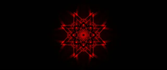 Red Star Kaleidoscope Neon Tunnel Vj Loop 2.39:1 Cinemascope 60fps Screensaver