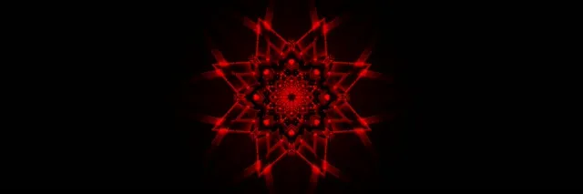 Red Fractal Mandala Neon Tunnel Vj Loop 3:1 Triple Wide 60fps Screensaver