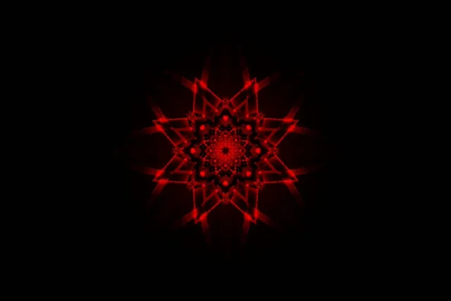 Tunnel Neon Mandala Frattale Rosso VJLoops 3:2 Surface 60fps Screensaver