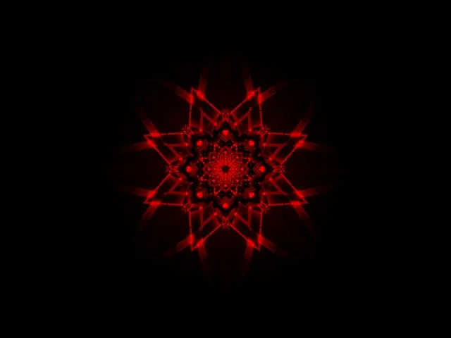 Neon Tunnel Red Star Mandala Vj Loop 4:3 Classic 60fps Screensaver