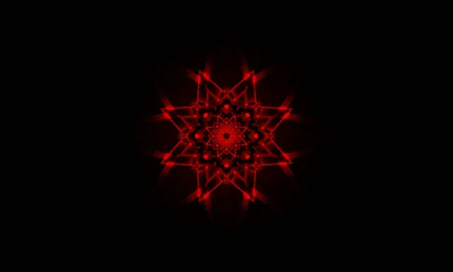 Red Fractal Star Neon Tunnel Vj Loop 60fps 5:3 Wide Screensaver