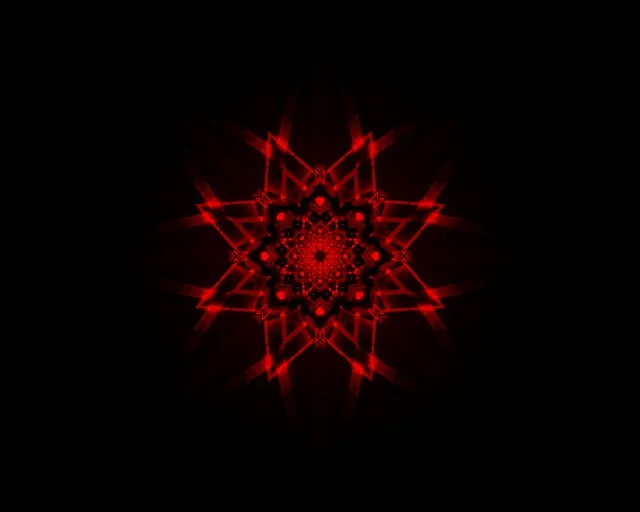Red Star Mandala Neon Tunnel Vj Loop 5:4 industrial 60fps Screensaver