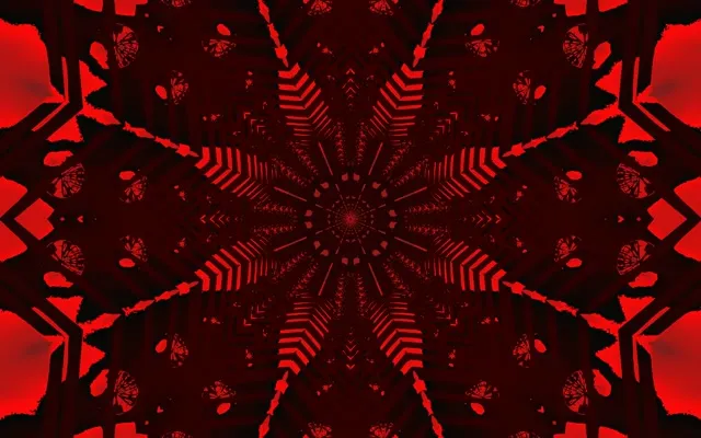 Rød Neon Tunnel Stjerne Hvirvel VJ Loop 60fps 16:10 MacBook Pauseskærm