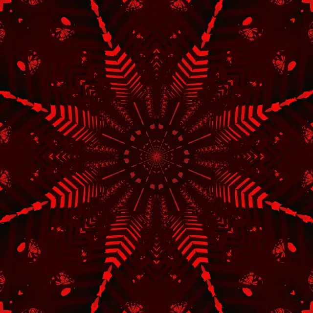 Túnel de Neó Vermell Vòrtex Estrella VJ Loop 1:1 Quadrat 60fps Protector de Pantalla