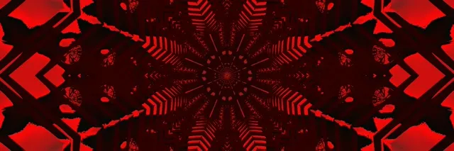 Red Star Neon Tunnel 3:1 Triple Wide 60fps Screensaver VJ Loop
