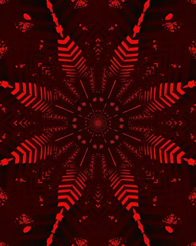 Tunel Neon Roșu Stea Vortex Vj Loop 4:5 Instagram 60fps Screensaver