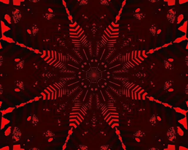 Rød Neon Tunnel Stjerne Hvirvel Vj Loop 5:4 industrial 60fps Pauseskærm