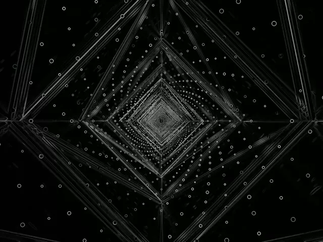 Penyelamat Skrin Terowong Neon Keluli Gelap 4:3 Classic 60fps VJLoops PC