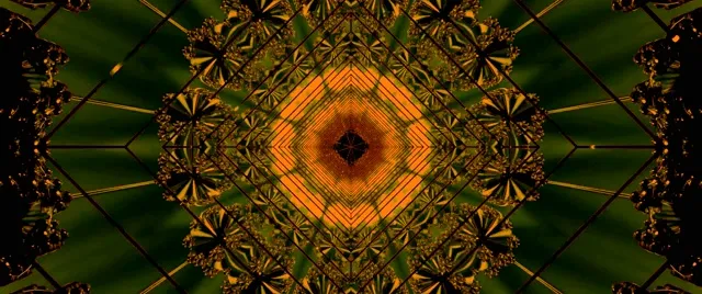 Neon Tunnel Orange Diamond Vortex VJ Loop 2.39:1 Cinemascope 60fps Screensaver