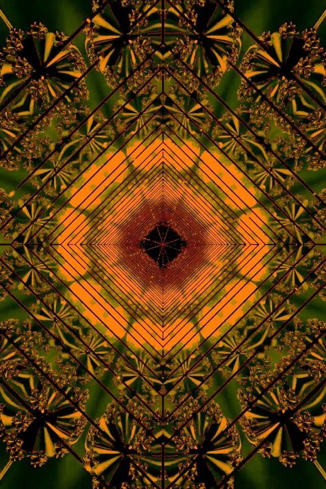 Неоновий Тунель Помаранчевий Алмазний Вортекс VJ Loop 2:3 Photo Portrait 60fps Заставка